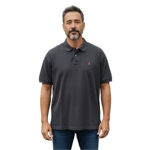 Polo Ralph Lauren Men's Polo Shirt, Red Embroidered Polo, Black, Size X‎ Large